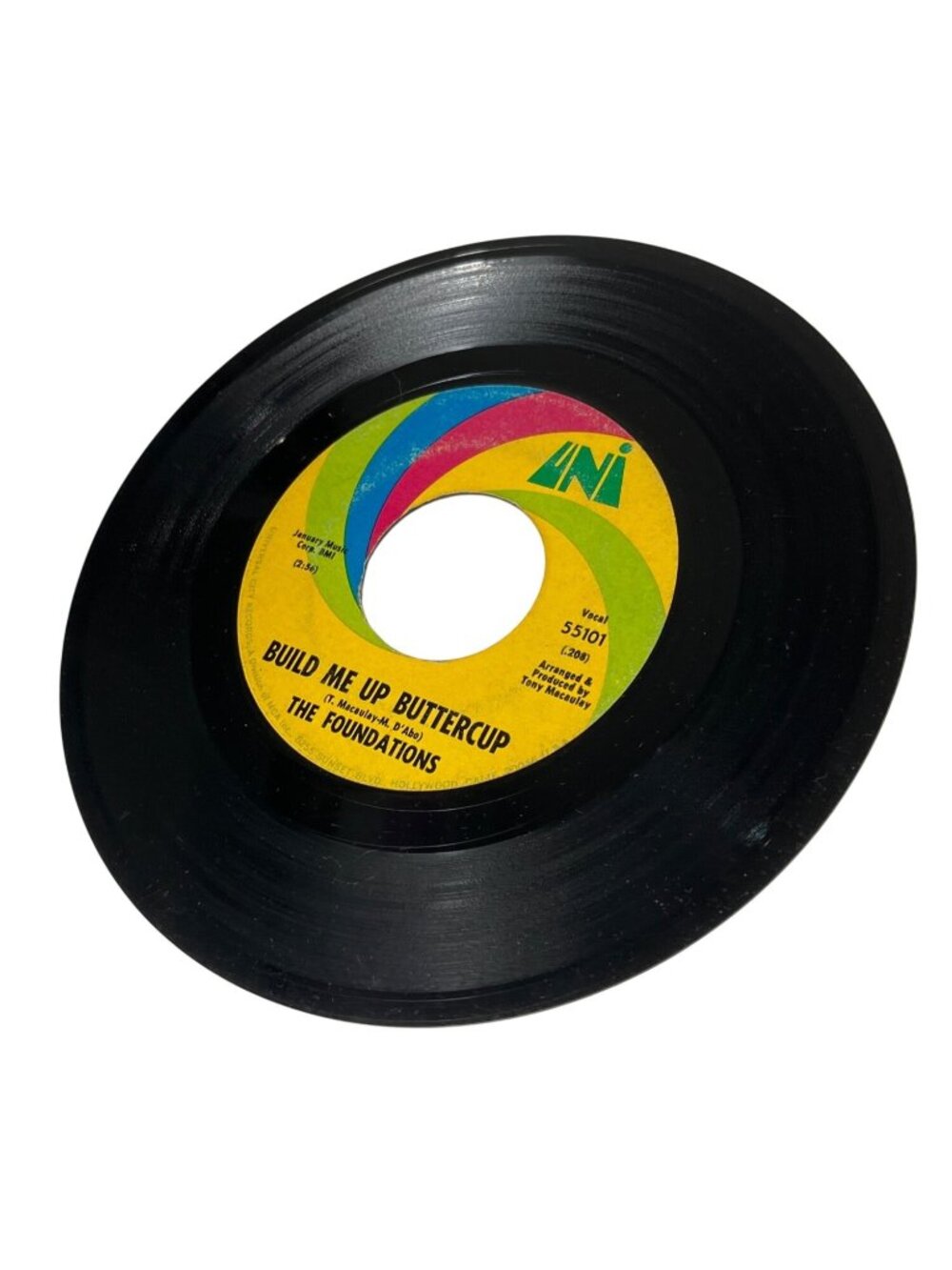 The Foundations 45 RPM Vinyl Record: "Build Me Up Buttercup" & "New Direction"